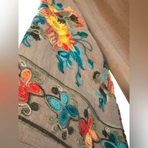 Anthropologie| Fig and Flower| Floral Embroidered Blouse - Picture 3 of 6